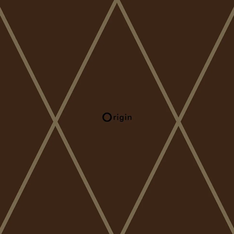 Origin Wallcoverings papier peint à carreaux brun mat et bronze brillant - 53 cm x 10.05 m - 345717