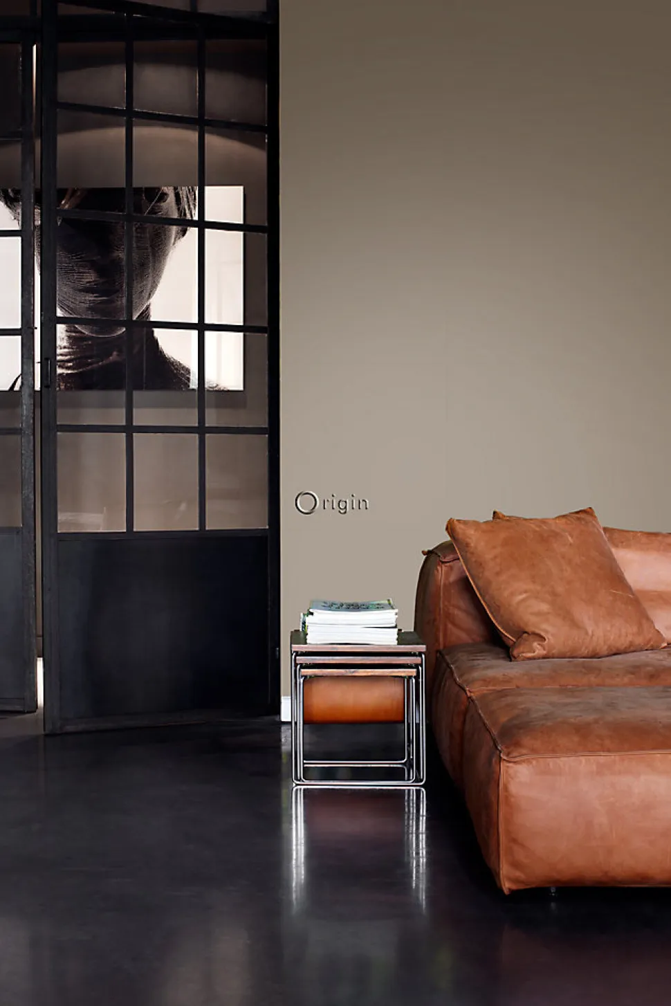Origin Wallcoverings papier peint uni bronze brillant - 53 cm x 10.05 m - 345707