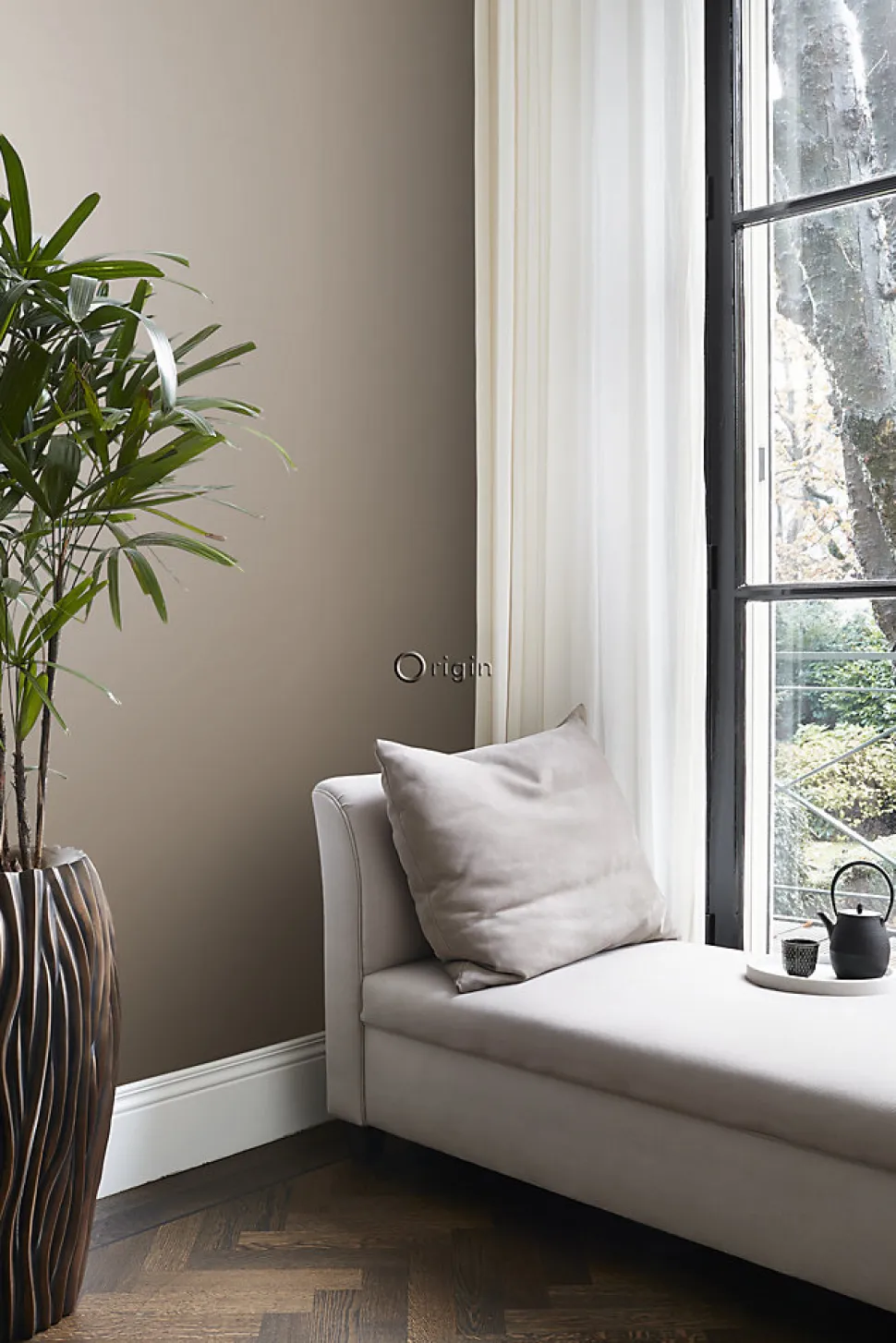 Origin Wallcoverings papier peint uni bronze brillant - 53 cm x 10.05 m - 345707