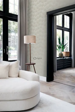 Origin Wallcoverings papier peint feuilles de ginkgo beige et or - 53 cm x 10.05 m - 347730