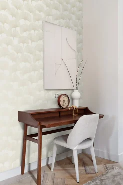 Origin Wallcoverings papier peint feuilles de ginkgo beige et or - 53 cm x 10.05 m - 347730