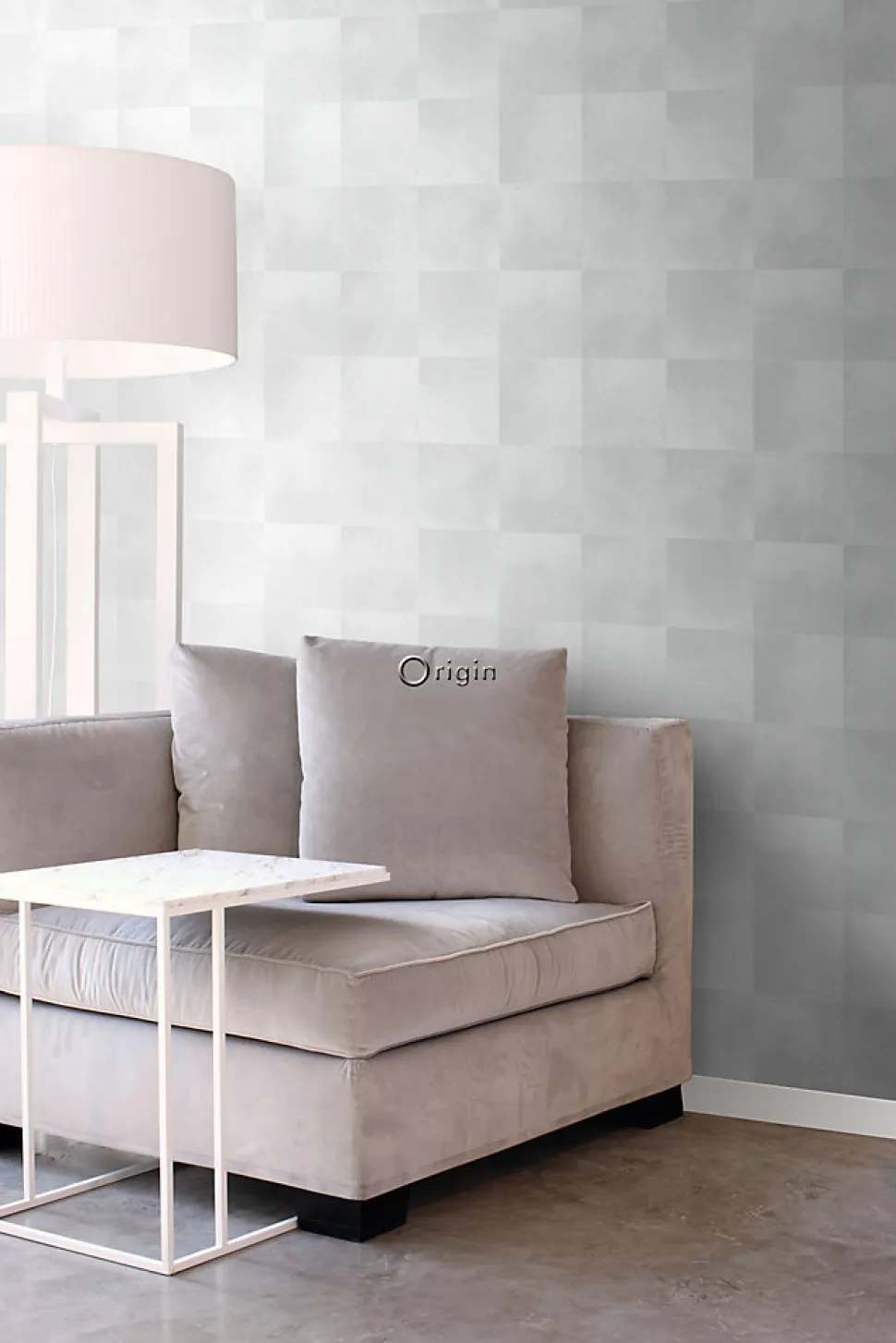 Origin Wallcoverings papier peint peau d'animal avec texture de fourrure gris chaud clair - 53 cm x 10.05 m - 347485