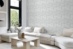 Origin Wallcoverings papier peint peau d'animal avec texture de fourrure gris chaud clair - 53 cm x 10.05 m - 347485