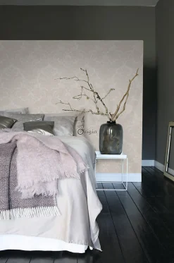 Origin Wallcoverings papier peint ornement taupe clair - 53 cm x 10.05 m - 347037