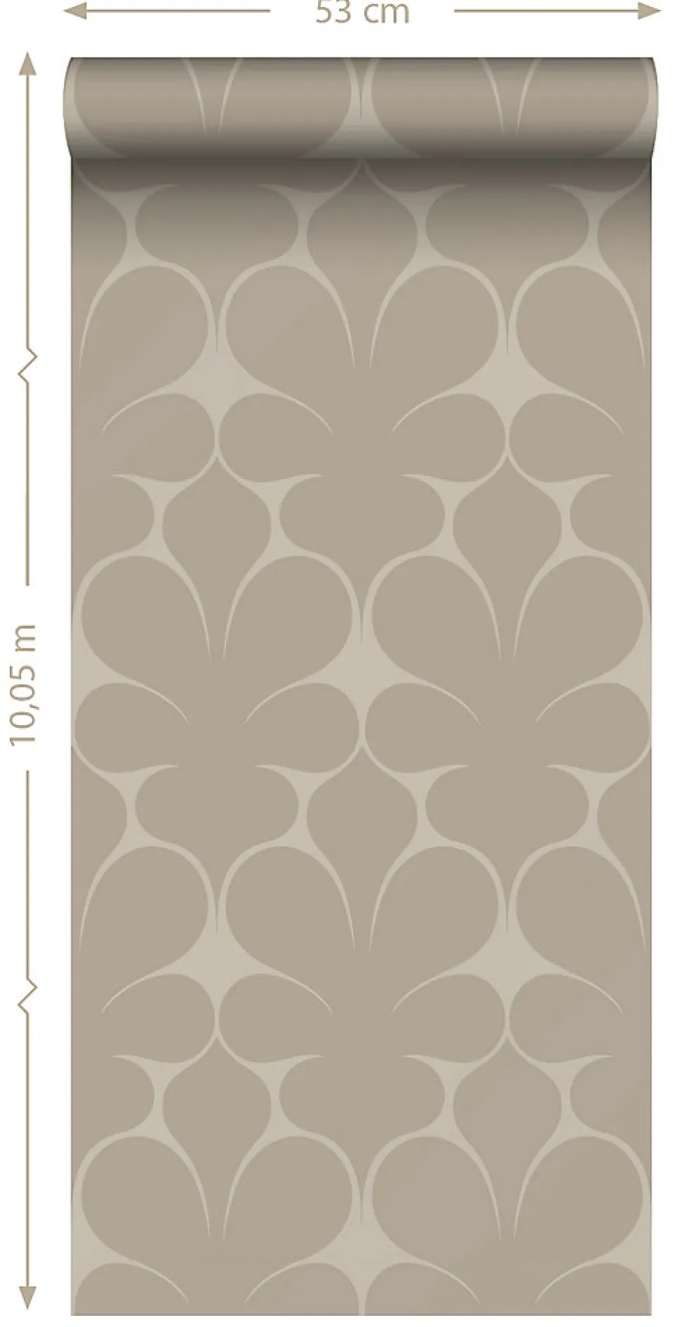 Origin Wallcoverings papier peint ornement beige - 50 x 900 cm - 347922
