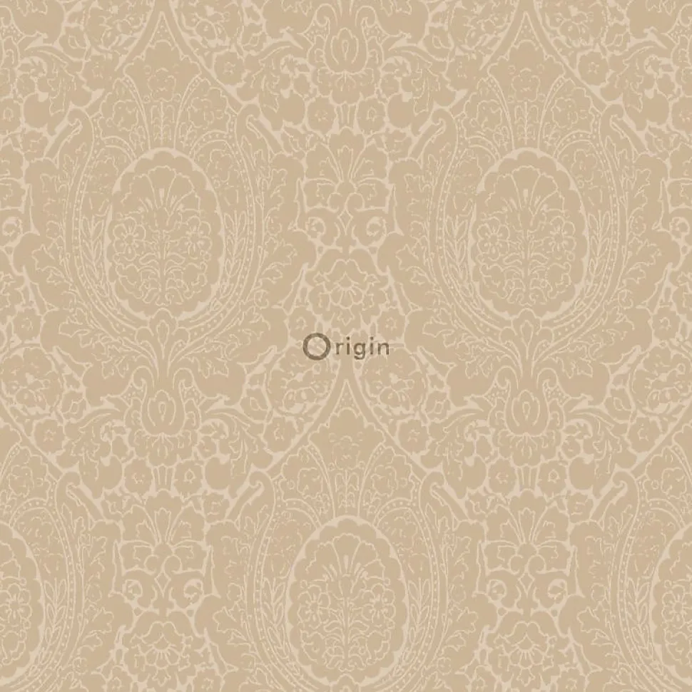 Origin Wallcoverings papier peint ornement beige champagne - 53 cm x 10.05 m - 345427