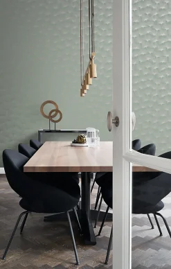 Origin Wallcoverings papier peint feuilles de ginkgo vert cendré - 53 cm x 10.05 m - 347733