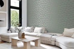 Origin Wallcoverings papier peint feuilles de ginkgo vert cendré - 53 cm x 10.05 m - 347733