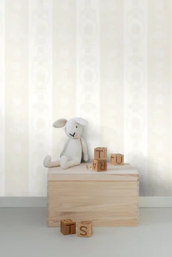 Origin Wallcoverings papier peint ornement argent et blanc - 53 cm x 10.05 m - 346829