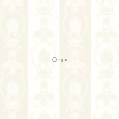 Origin Wallcoverings papier peint ornement argent et blanc - 53 cm x 10.05 m - 346829