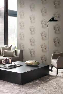 Origin Wallcoverings papier peint Marilyn Monroe bronze brillant - 53 cm x 10.05 m - 326351