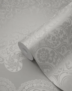 Origin Wallcoverings papier peint ornement taupe - 53 cm x 10.05 m - 345915
