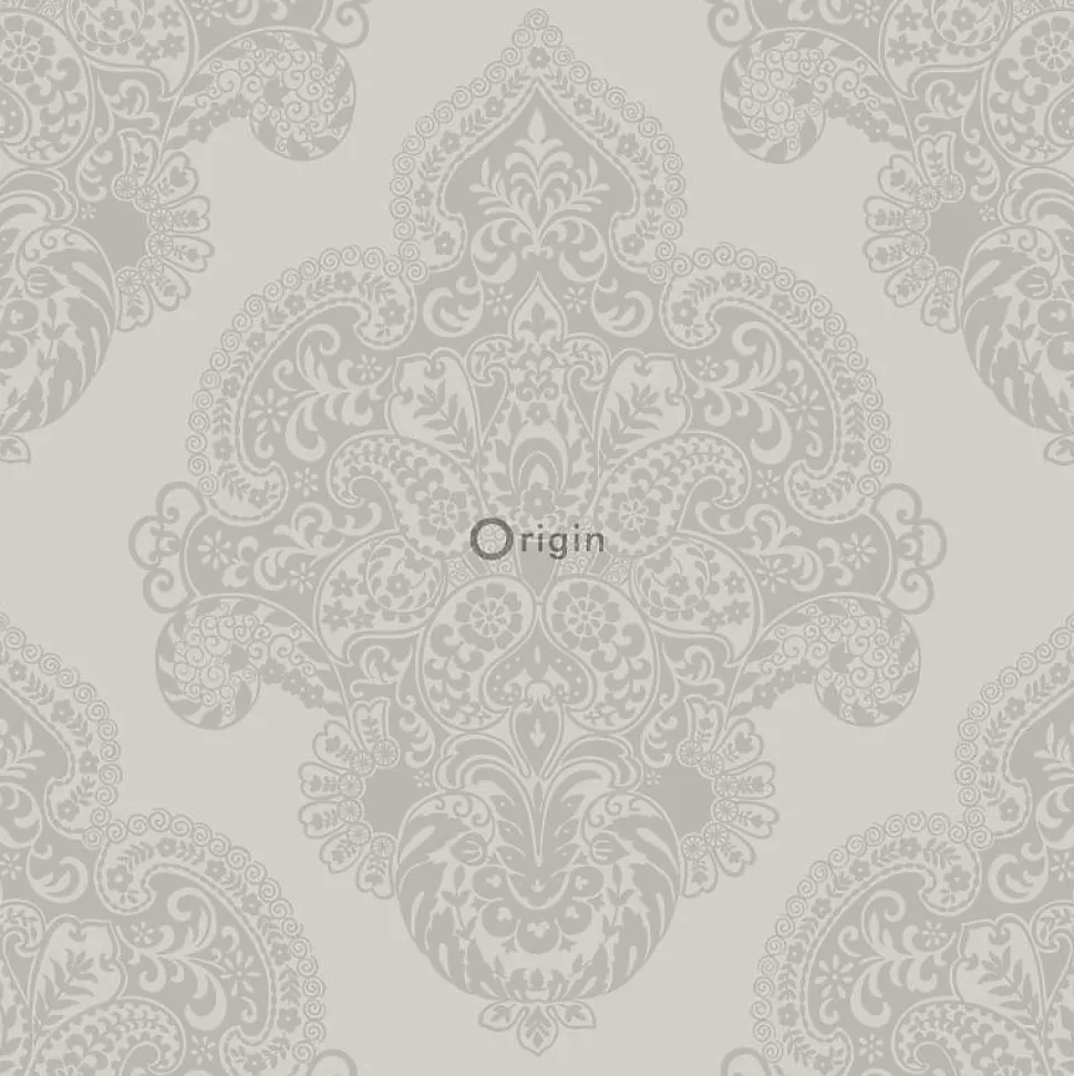 Origin Wallcoverings papier peint ornement taupe - 53 cm x 10.05 m - 345915