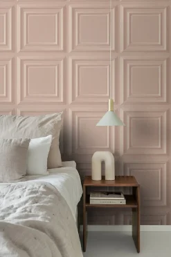 Origin Wallcoverings papier peint lambris vieux rose - 53 cm x 10.05 m - 347829