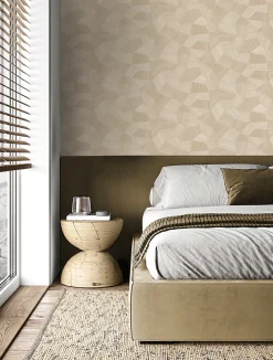 Origin Wallcoverings papier peint graphique 3D couleur sable - 53 cm x 10.05 m - 347983