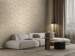 Origin Wallcoverings papier peint graphique 3D couleur sable - 53 cm x 10.05 m - 347983
