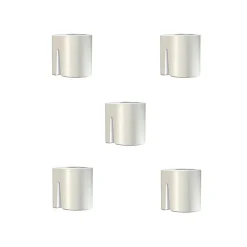 Pack 5 crochets supérieurs cylindriques - Accessoire Cimaise Artiteq Blanc laqué