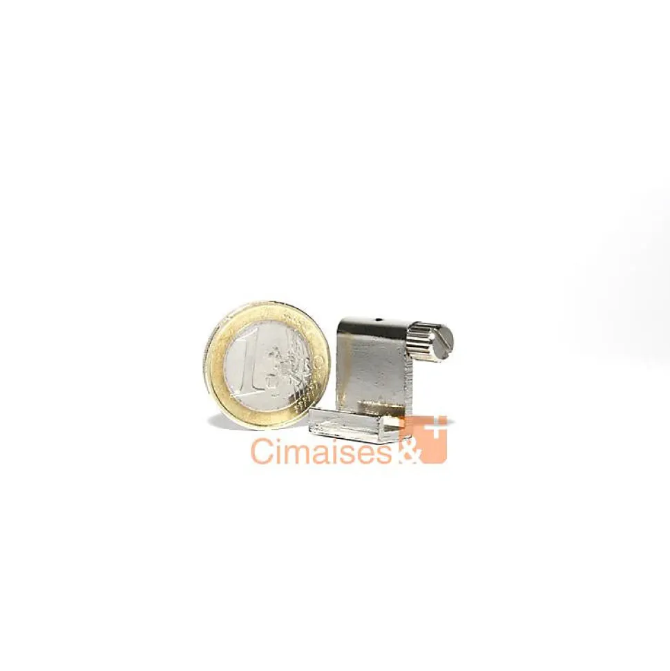 Pack 5 crochets tableau réglables à vis aluminium 10 kg 2 mm - Accessoire Cimaise Artiteq
