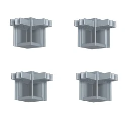 Pack 4 raccords d'angle pour Cimaise Mini-Click - Accessoire Cimaise Newly Blanc