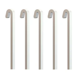 Pack 5 tiges carrées droites alu 20 kg - 4 mm - Accessoire Cimaise Tableau Blanc laqué , 100 cm