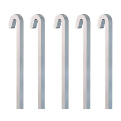 Pack 5 tiges carrées droites alu 20 kg - 4 mm - Accessoire Cimaise Tableau Blanc laqué , 100 cm