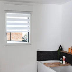 Pack éco de 2 stores Jour Nuit Gris H 150 cm x L 32 cm sans perçage