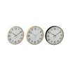 Pack de 3 horloges murale en plastique multicolore 30x30x4 cm