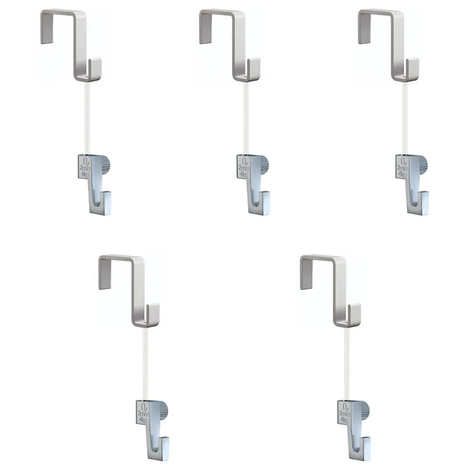 Pack de 5 kit d'accrochages tableaux Artiteq - suspension sur portes, panneaux, cloisons 16mm - Max 4kg