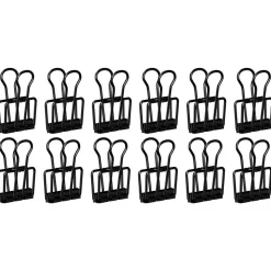 Pack de 12 pinces à papier noir - Artiteq
