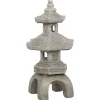 Pagode déco extérieure Uchi H.66,5cm magnésie gris - Atmosphera