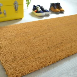 Paillasson - Tapis brosse Coco - Ecru - Ep, 17 mm - Rouleau de 2m x 2m