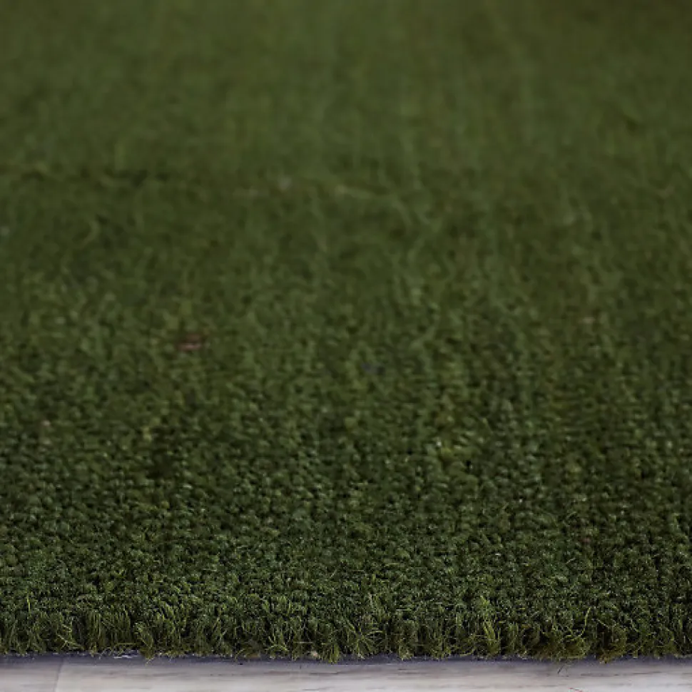 Paillasson - Tapis brosse Coco - Vert - Ep, 17 mm - Rouleau de 2m x 2m