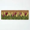 Paillasson coco antidérapant tulipes - HOMESCAPES