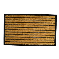 Paillasson coco caoutchouc Bugala à rayures GoodHome L.45 x l.75 cm