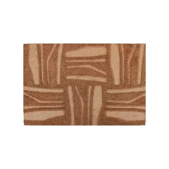 Paillasson coco embossé motifs primitifs 40x60cm