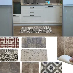 Paillasson 3D, tapis en VINYLE résistant à l'usure, non absorbant et antidérapant - marbre granulé 50x75