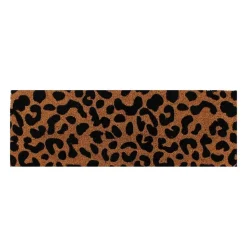 Paillasson de marche coco imprimé léopard 25x75cm