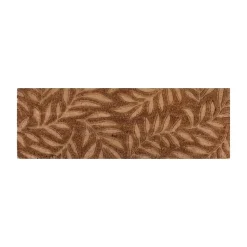 Paillasson de marche coco embossé feuillages 25x75cm