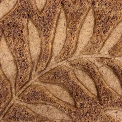 Paillasson de marche coco embossé feuillages 25x75cm