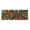 Paillasson d'entrée antidérapant en fibre de coco fleuri " Home " multicouleurs L.60 x l.40cm Ornami