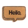 Paillasson d'entrée bulle antidérapant en fibre de coco " Hello " noir L.60 x l.40cm Ornami