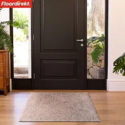 Paillasson Domenico Tapis de propreté élégant et pratique Beige clair 50 x 80 cm - Floordirekt