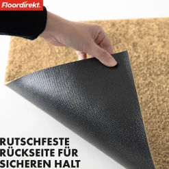 Paillasson Domenico Tapis de propreté élégant et pratique Beige 50 x 80 cm - Floordirekt