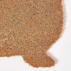 Paillasson en fibres naturelles de coco en forme de teckel, 75 cm - HOMESCAPES