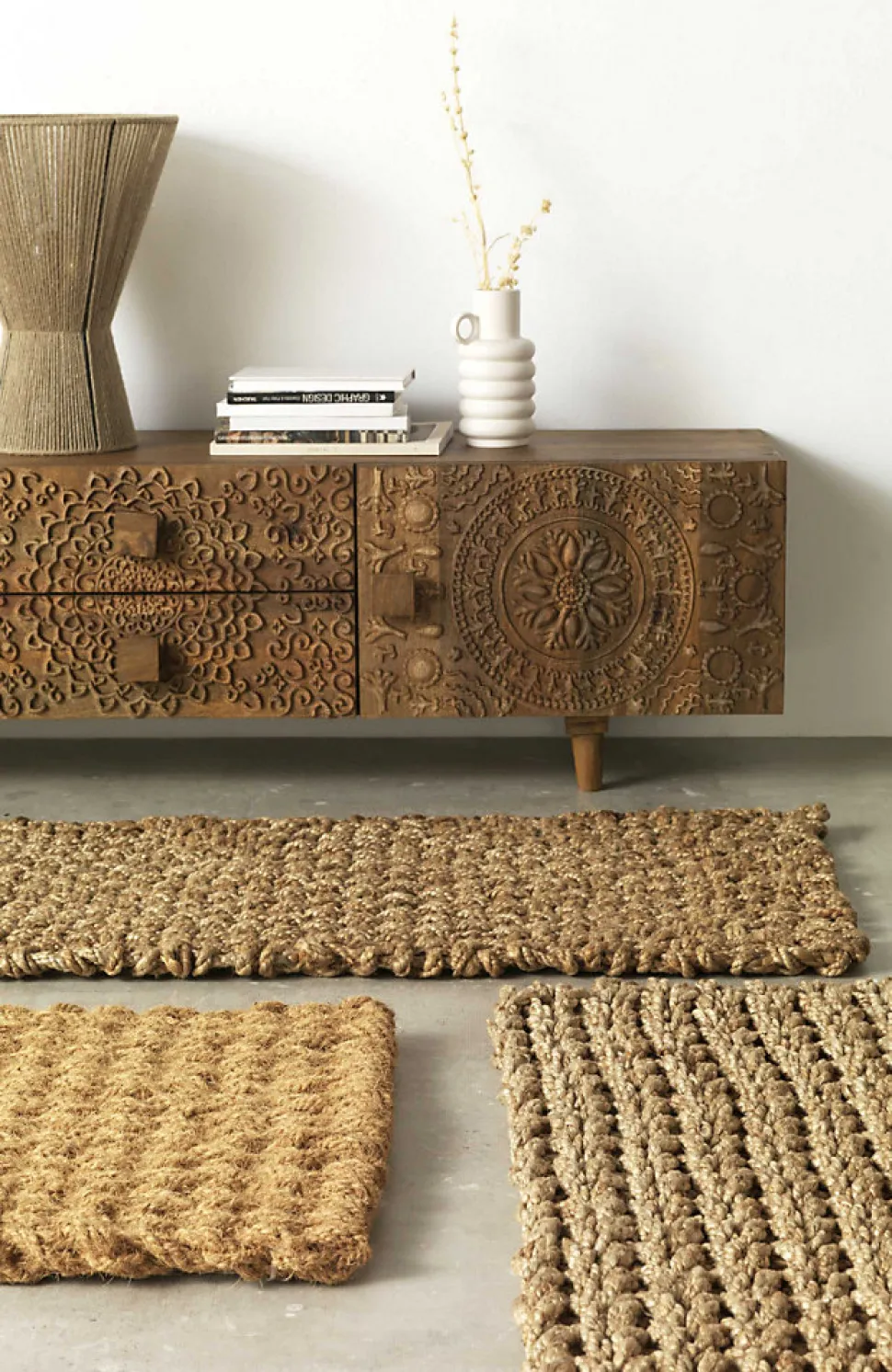 Paillasson en jute naturel 60x120 cm