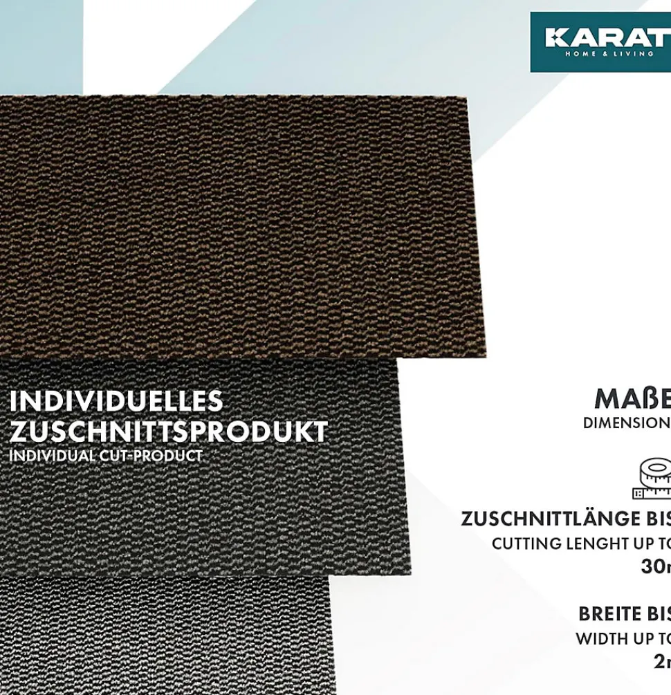 Paillasson Mélange, Tapis de Porte pour l'entrée, label OEKO-TEX standard 100, Noir/Marron, 200 x 100 cm