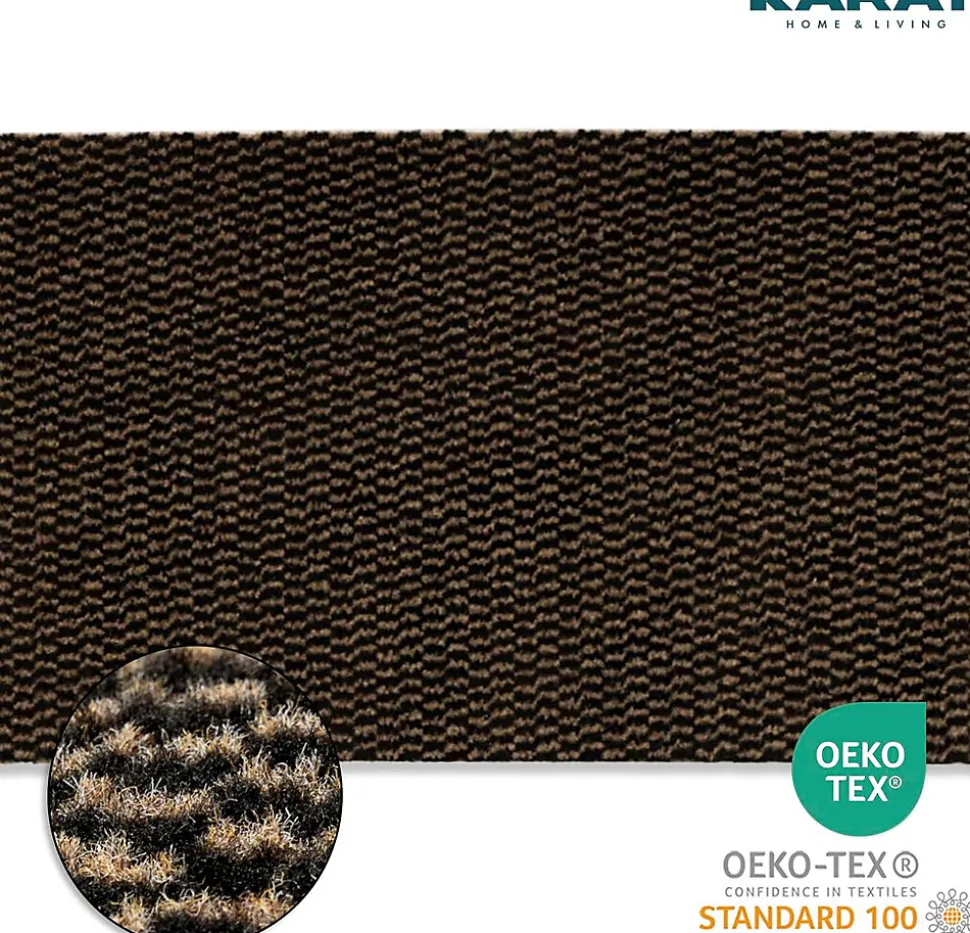 Paillasson Mélange, Tapis de Porte pour l'entrée, label OEKO-TEX standard 100, Noir/Marron, 200 x 250 cm
