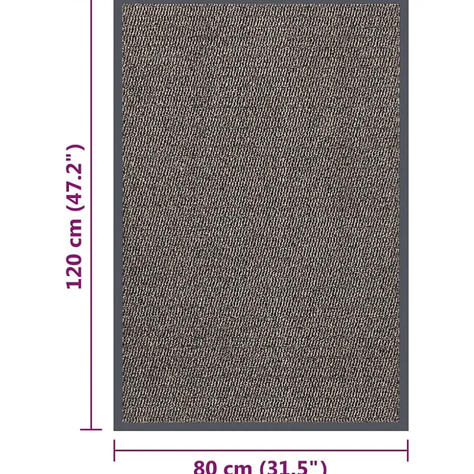 Paillasson touffeté 80x120 cm Marron foncé vidaXL
