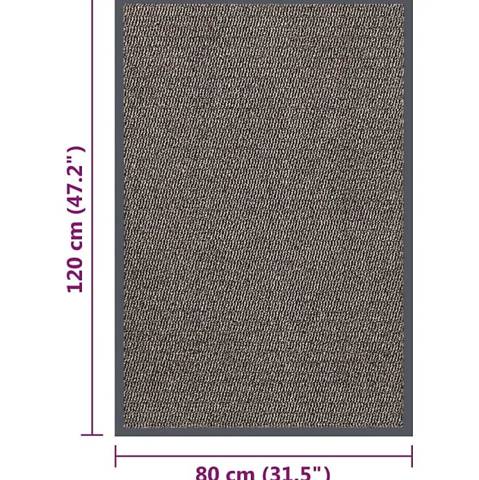 Paillasson touffeté 80x120 cm Marron foncé vidaXL