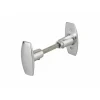 Paire de boutons pour porte, carré 6mm, 1 portée, argent - THIRARD